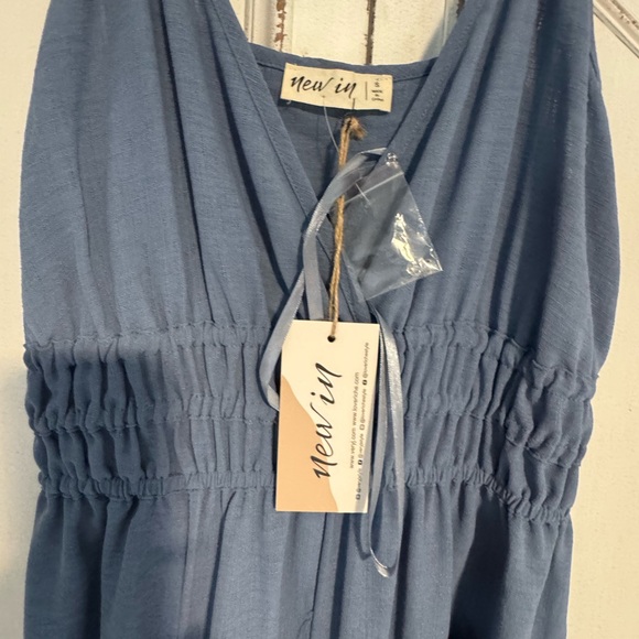 Three Bird Nest Blue Jumpsuit - Picture 3 of 6